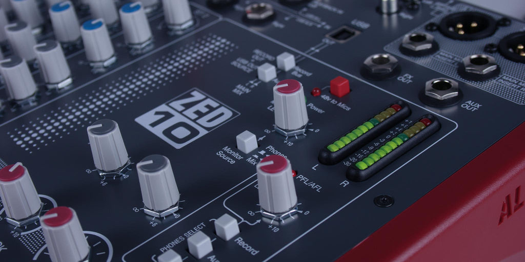 ALLEN & HEATH ZED10-U 10-CHANNEL PA MIXER WITH USB INTERFACE - USED