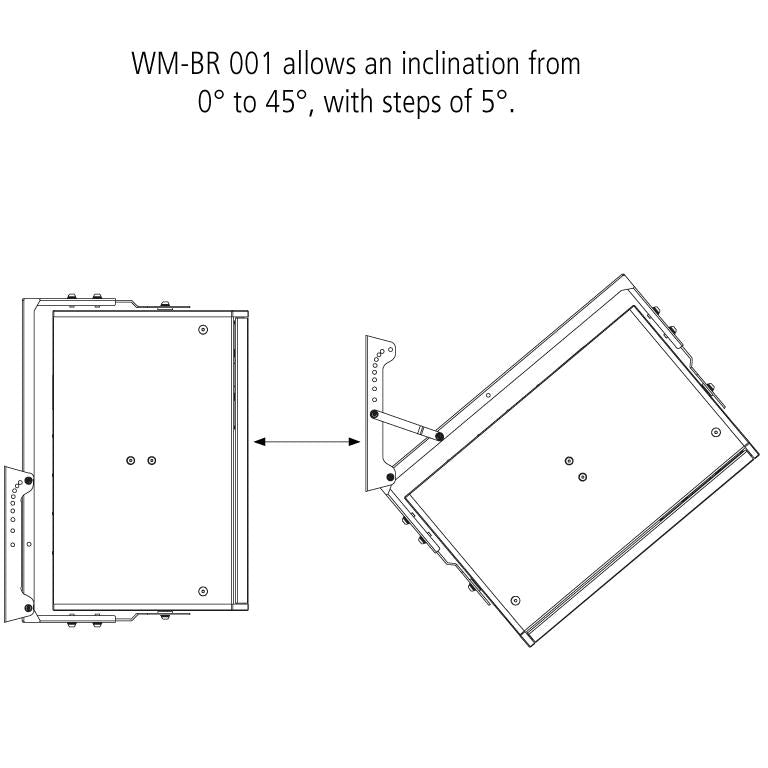 RCF WM-BR 001 - Wall Mount Bracket for M 05, 06, 08, 10, C 32 and C 45 (Requires Horizontal Bracket)