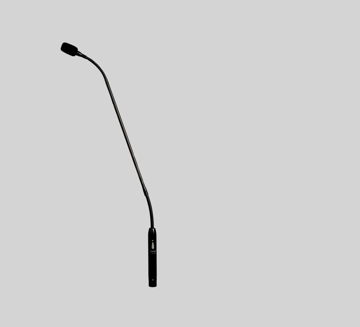 Shure MX418D/C, Microflex Standard Gooseneck Microphone, Cardioid-18" Desktop Gooseneck Condenser Microphone, Attached 10´ XLR Cable, Logic Functions, Programmable Switch and LED Indicator, Attached Desktop Base