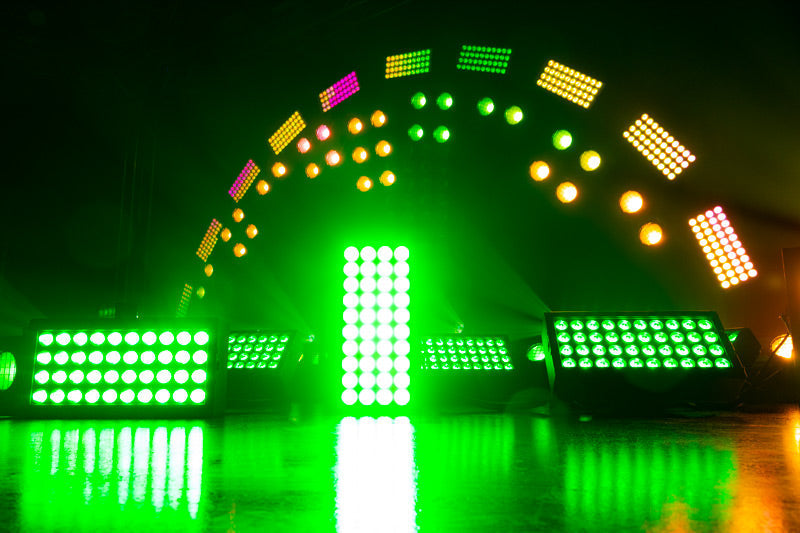 ADJ 40 HEX Panel IP, IP65 Panel, 40 x 20 Watt Rgbaluv 10 Pixel Zone Control, Filter and Barn Door Options, Aria X2