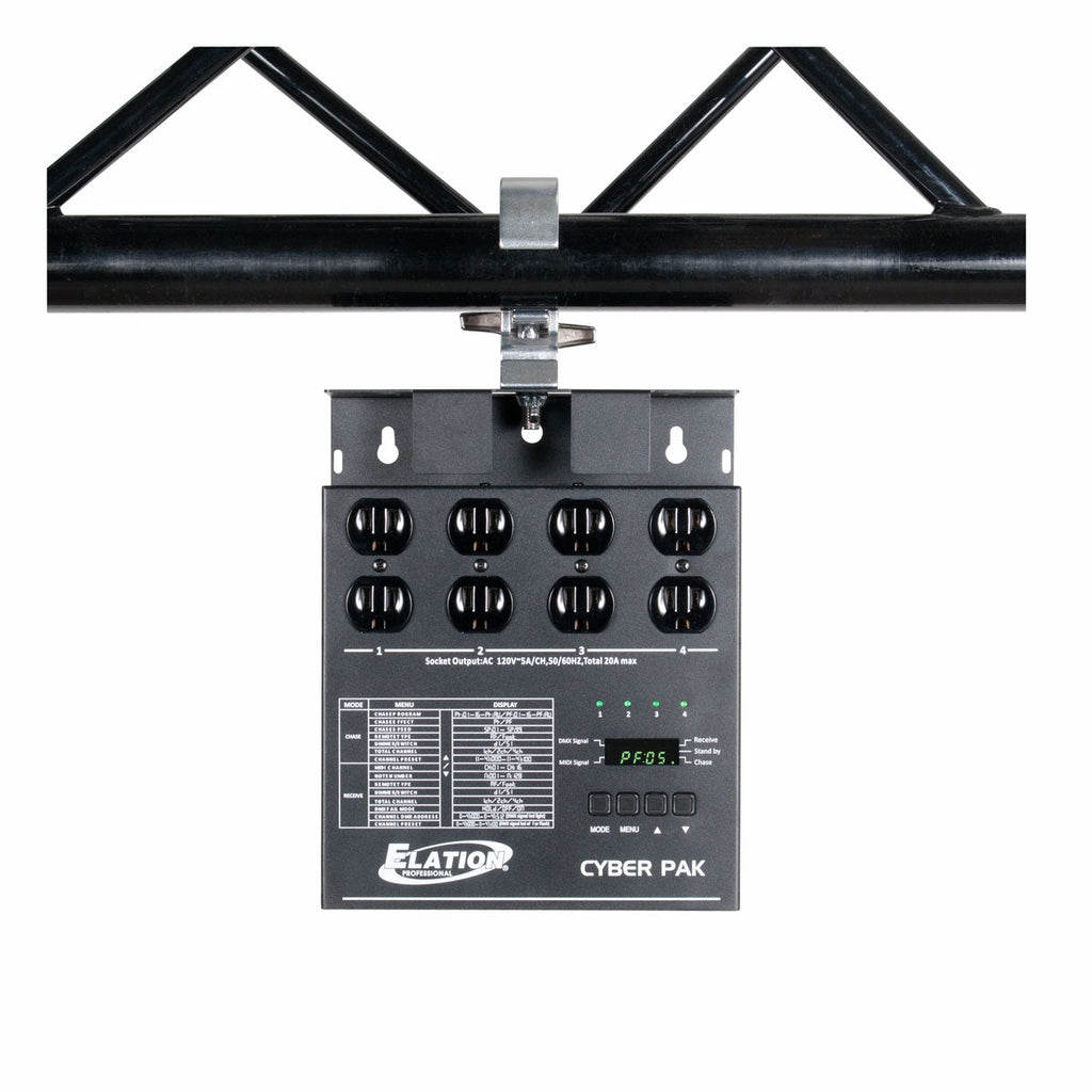 ADJ Cyber Pak, 4 Channel, DMX Dimmer/switch Pack, Individual DMX Addressing for Each Channel, ETL Midi Pack and Chase Controller