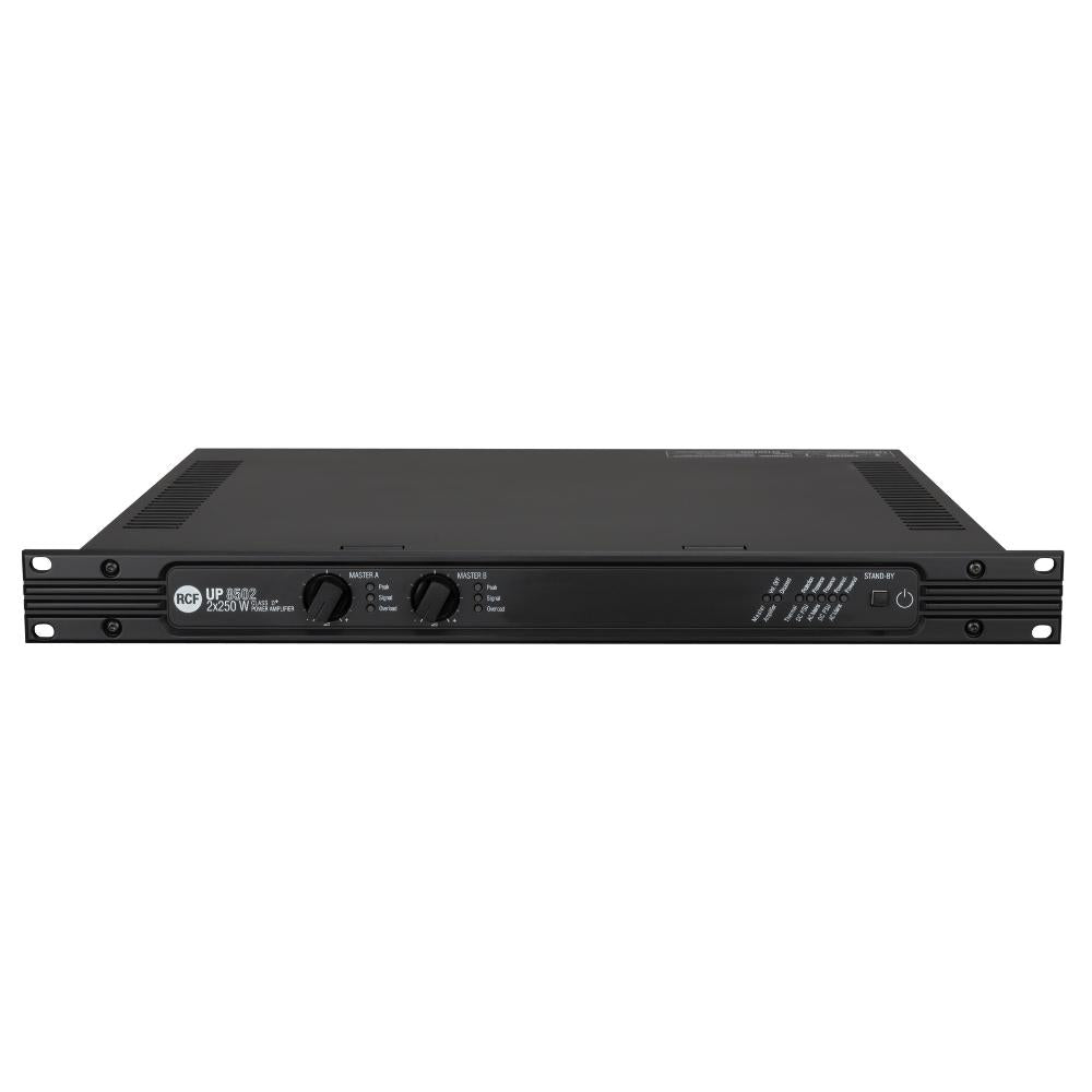 RCF UP-8502 - Class D Power Amplifier with Dual Input per Channel - 4 Ω, 70/100V, 2 x 250W