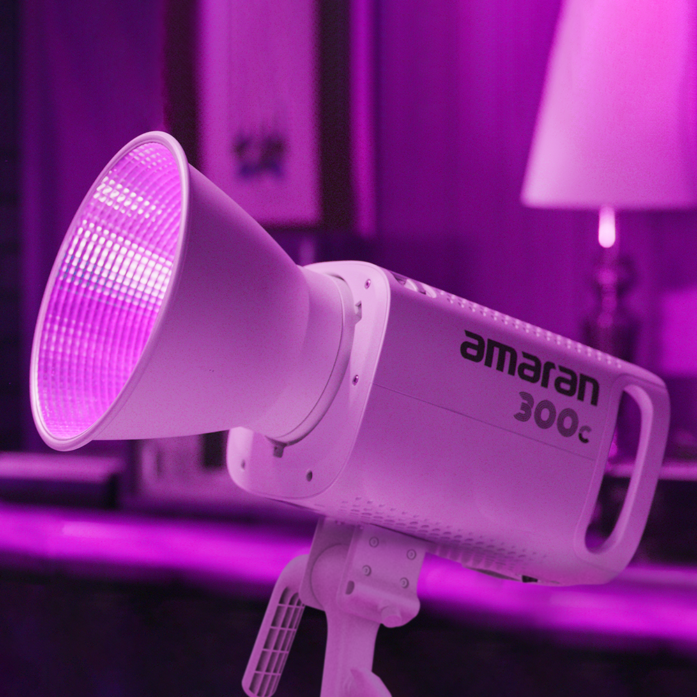 amaran 300c White, 300W Full-Color Bowens Mount Point-Source LED Light, 2,500K - 7,500K CCT, CRI 95+