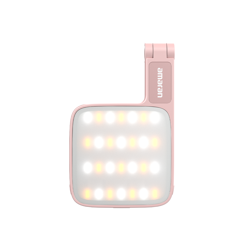 amaran Go (Pink), Ultra-compact, MagSafe & Qi2 compatible mini phone light for aspiring creators
