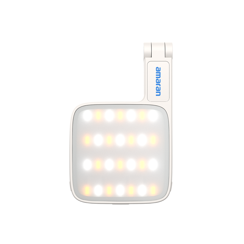 amaran Go (White), Ultra-compact, MagSafe & Qi2 compatible mini phone light for aspiring creators