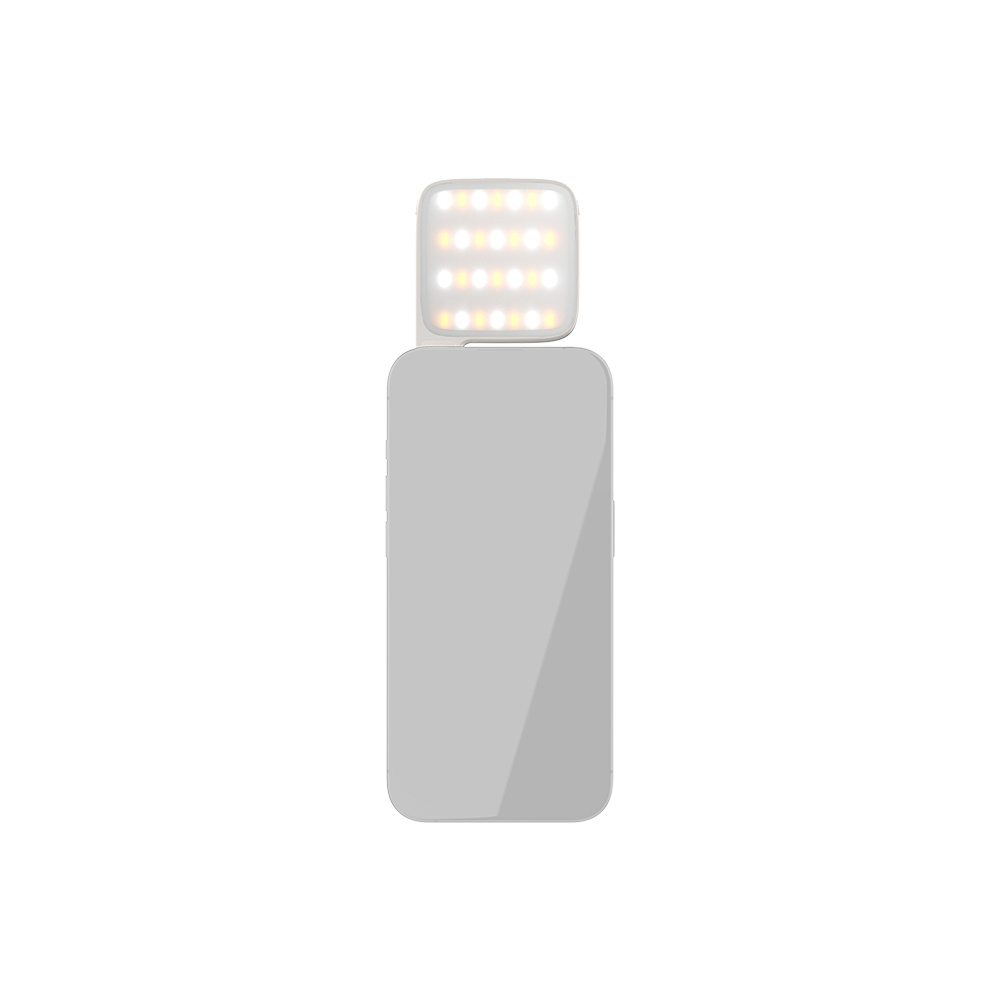 amaran Go (White), Ultra-compact, MagSafe & Qi2 compatible mini phone light for aspiring creators