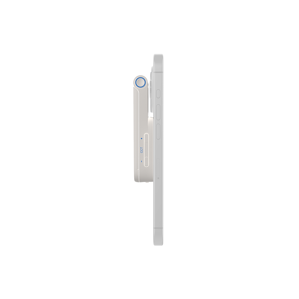 amaran Go (White), Ultra-compact, MagSafe & Qi2 compatible mini phone light for aspiring creators
