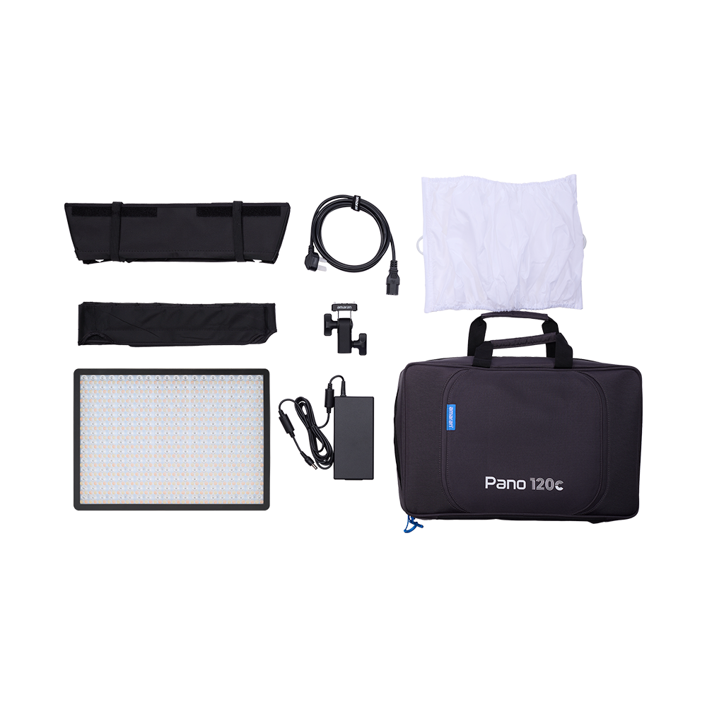 amaran Pano 120c Kit (Charcoal), 120W Full-Color Panel LED Light, 2,300K - 10,000K CCT, CRI 96