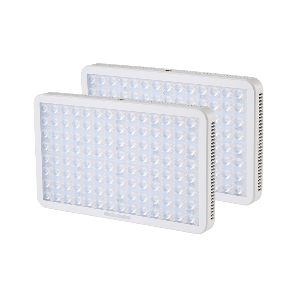 amaran Pano 60c 2-Light Kit (White), 60W Full-Color Panel LED Light, 2,300K - 10,000K CCT, CRI 96