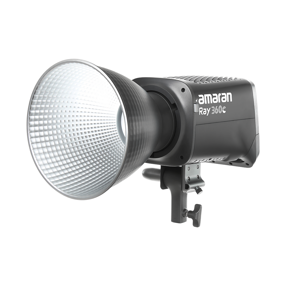 amaran Ray 360c, 360W full-color Bowens Mount COB light powered by OmniColor