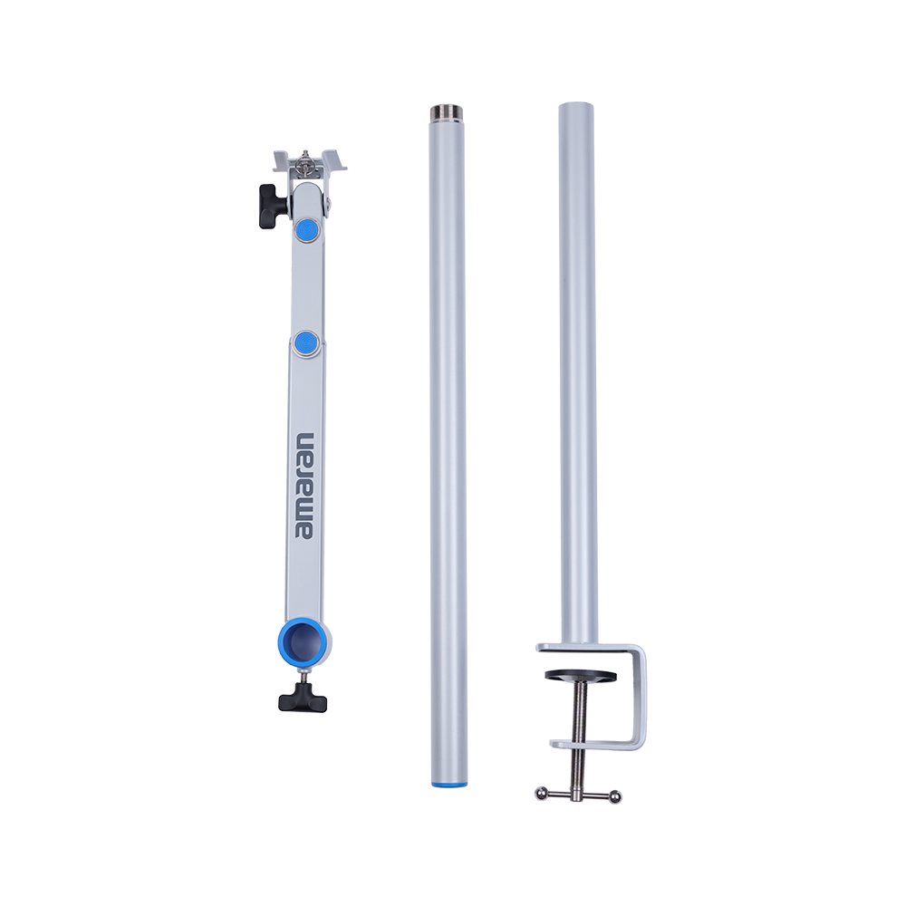 amaran Verge Desk Clamp Stand (Silver), Fully-adjustable desk clamp stand for mounting the amaran Verge or Verge Max directly to your desk