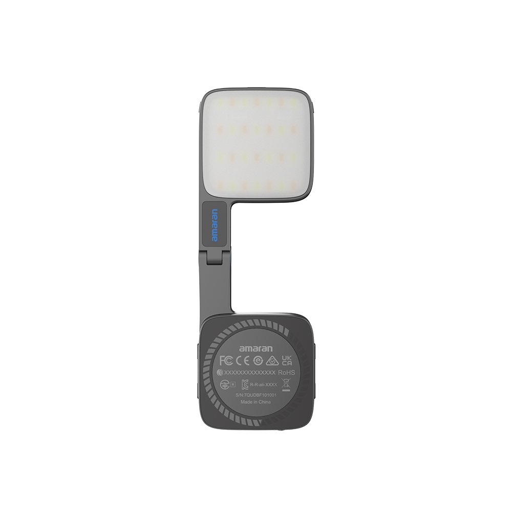 amaran Go (Charcoal), Ultra-compact, MagSafe & Qi2 compatible mini phone light for aspiring creators