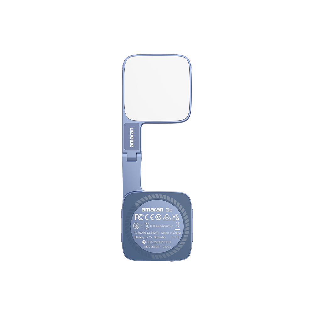 amaran Go (Blue), Ultra-compact, MagSafe & Qi2 compatible mini phone light for aspiring creators