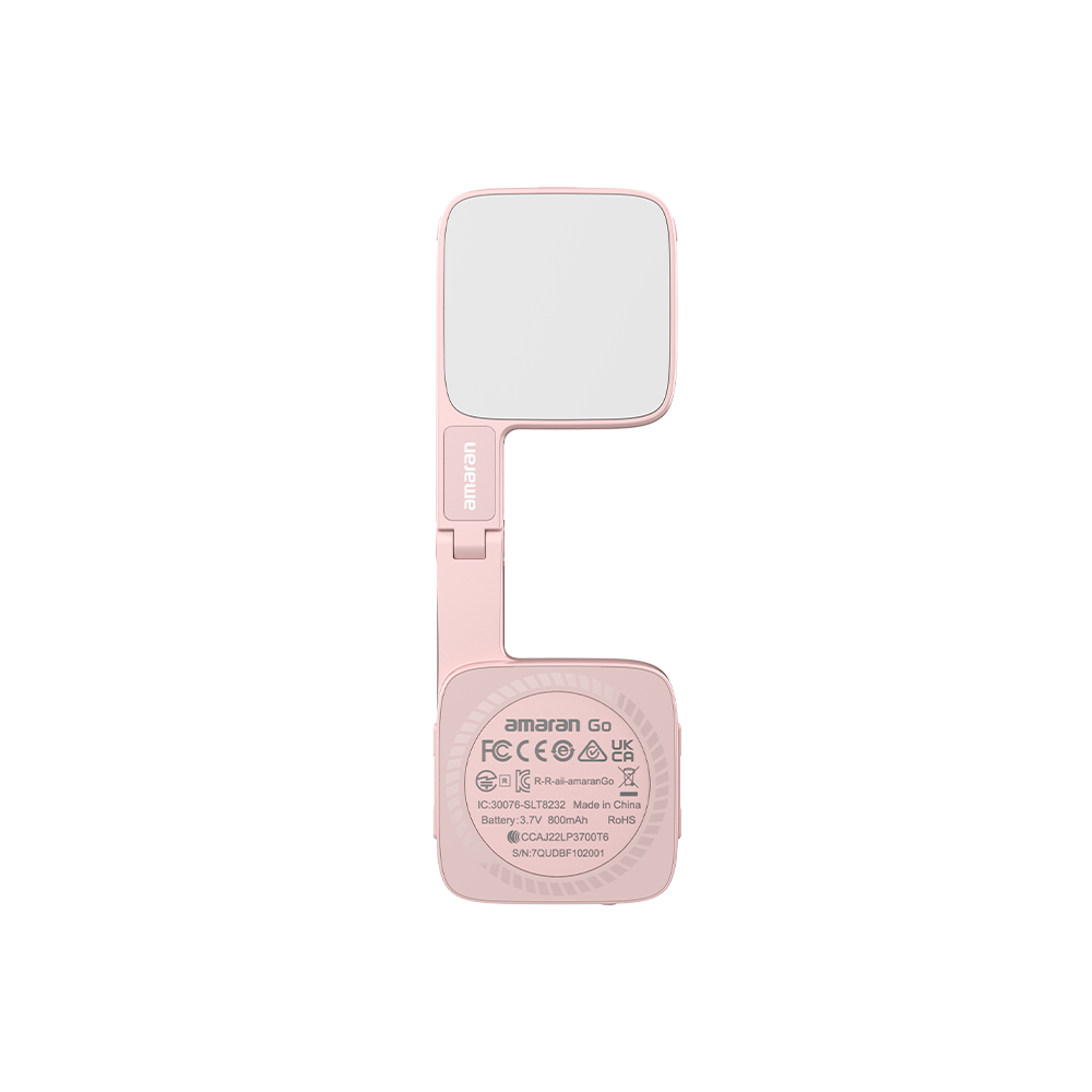 amaran Go (Pink), Ultra-compact, MagSafe & Qi2 compatible mini phone light for aspiring creators