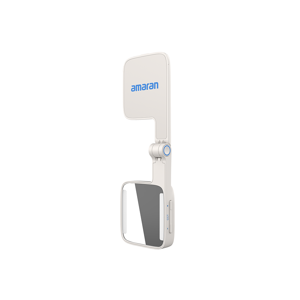 amaran Go (White), Ultra-compact, MagSafe & Qi2 compatible mini phone light for aspiring creators