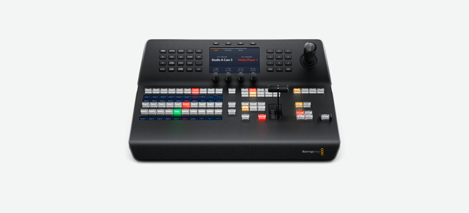 Blackmagic ATEM 1 M/E Advanced Panel 10, Compact 1 M/E hardware panel with 10 buttons and 1 system control LCD screen with customizable button colors and input labels