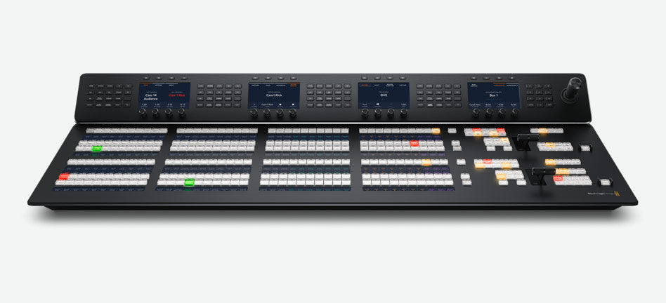 Blackmagic ATEM 2 M/E Advanced Panel 40, Professional 2 M/E hardware panel with 40 input buttons on each row and 2 independent system control LCDs, one for each row