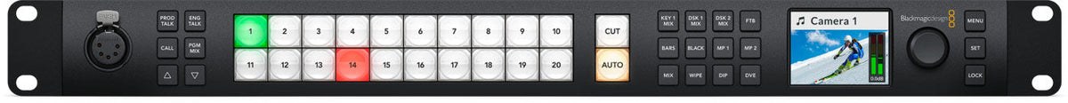 Blackmagic ATEM 4 M/E Constellation HD, Massive 4 M/E live production switcher with 40 standards converted 3G-SDI inputs, 24 x 3G-SDI aux outputs, 4 DVEs, 16 ATEM Advanced Keyers, 4 multiviews and 2 separate SuperSource for 12 DVEs in total