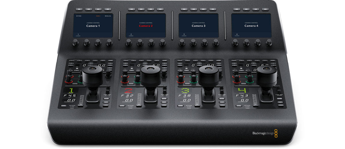 Blackmagic ATEM 1 M/E Advanced Panel 10, Compact 1 M/E hardware panel with 10 buttons and 1 system control LCD screen with customizable button colors and input labels