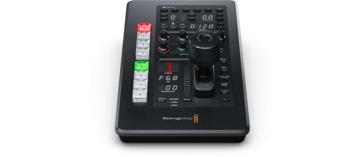 Blackmagic ATEM Camera Control Panel, Control up to 4 cameras at the same time using the same controls used on high end broadcast camera controllers