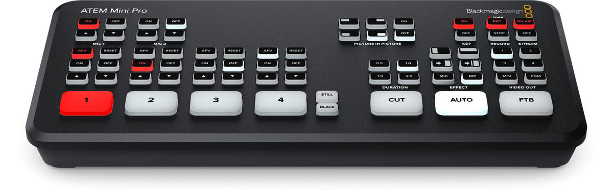 Blackmagic ATEM Mini Extreme, True professional model adds total of 8 HDMI inputs, 16 way multiview, 4 ATEM Advanced Chroma keyers, SuperSource with 4 extra DVE's, 2 HDMI outputs, 2 USB ports and a more powerful control panel
