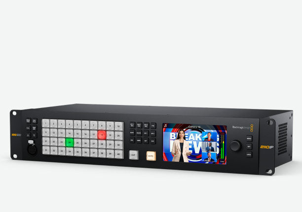 Blackmagic ATEM Monitoring Rack Panel 40, Rack mount 2 RU ATEM switcher control panel with built in monitoring converter