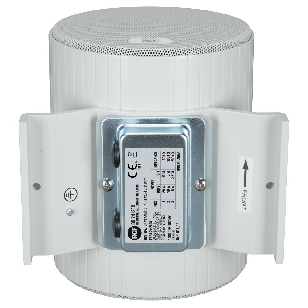 RCF BD 2412EN - Bidirectional Sound Projector, Alu., Ip 55, 12W, 70-100V - EN54-24