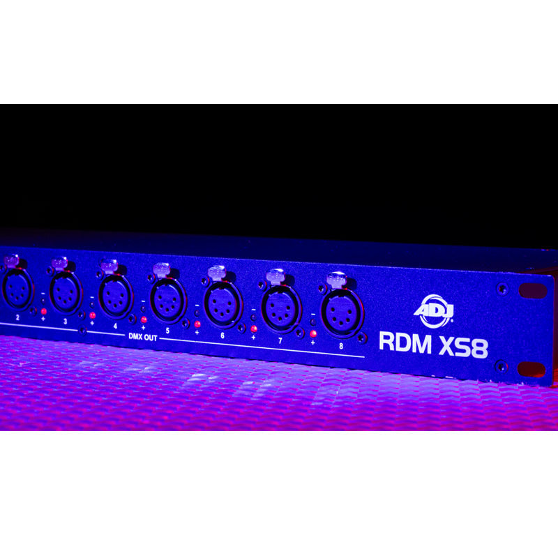 ADJ RDM XS8, 8 Output RDM/DMX 19" Rack Mount Splitter, 5 Pin DMX