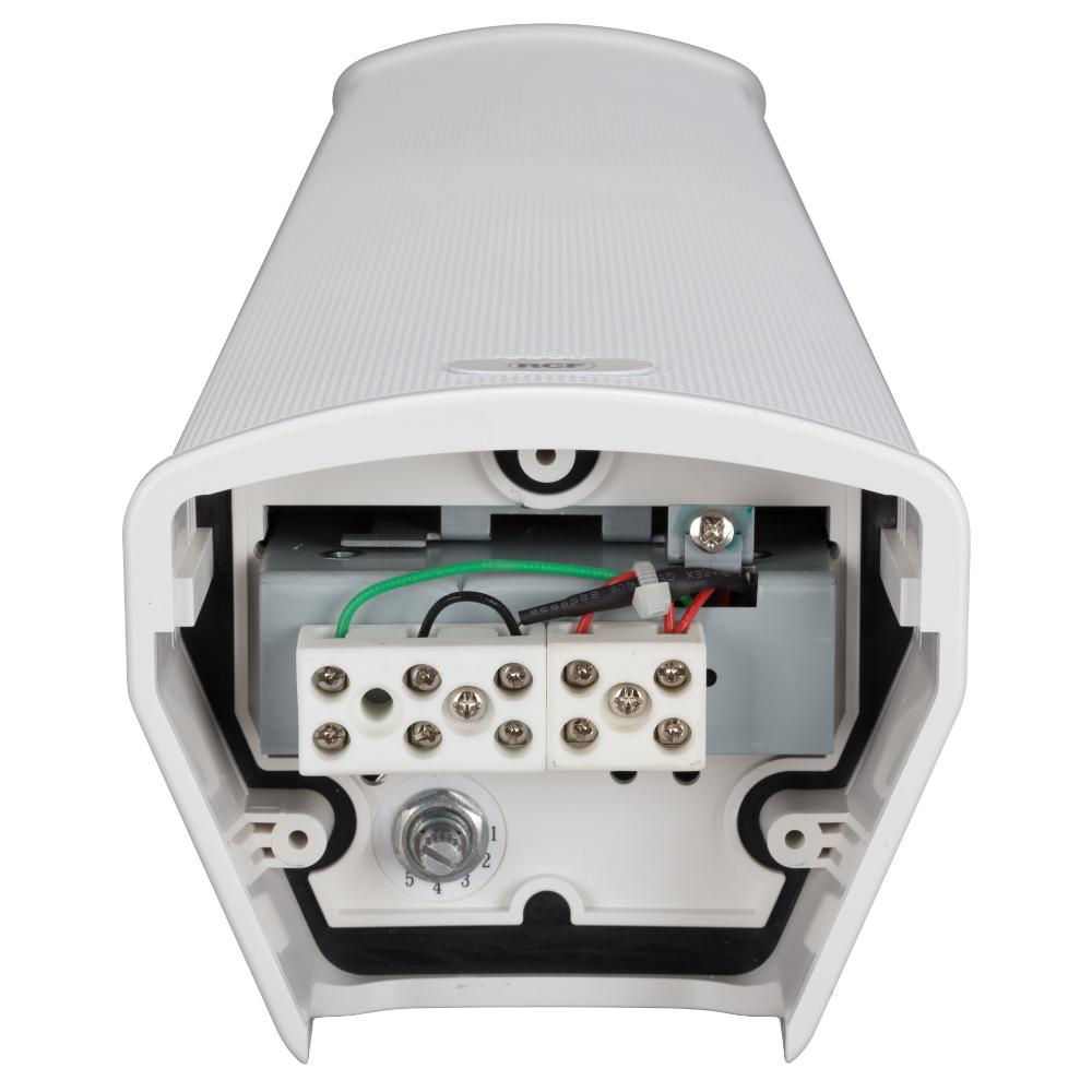 RCF CS 6520EN - 5" Transducers 2 Way Sound Column, Alumin, 20W, 70-100V White, IP 66 - EN54-24