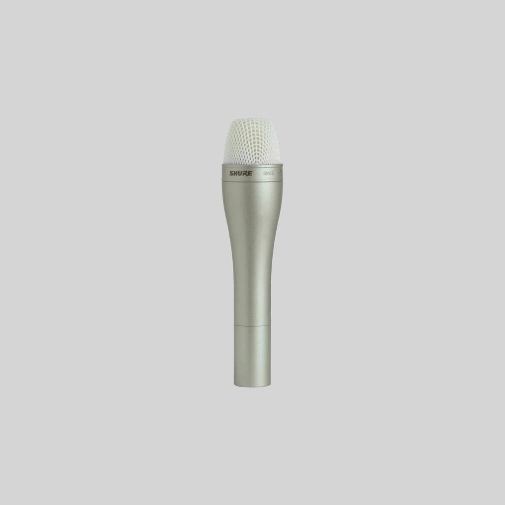 Shure SM63L, Dynamic Microphone, Omnidirectional Dynamic, Champagne Finish with Extended Handle for Interviewing