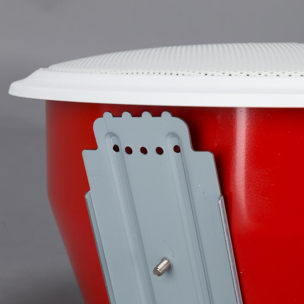 RCF PL 70EN - 6" Twin-Cone Flush Mounting Ceiling Speaker, White Frame+Grid, 6W, 70-100V. Steel Back-Can Included - EN54-24