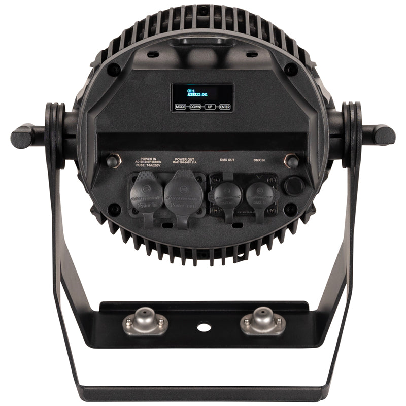 ADJ UV Par 100IP, IP65 Ultraviolet Fixture, 100 Watt UV LED 390-399 Wavelength Range, 120 Degree Beam Angle, Aria X2