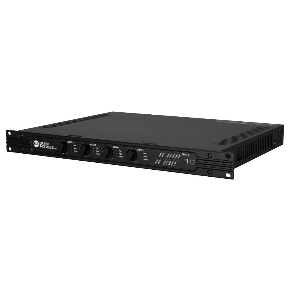 RCF UP-8504 - Class D Power Amplifier with Dual Input per Channel - 4 Ω, 70/100V, 4 x 125W