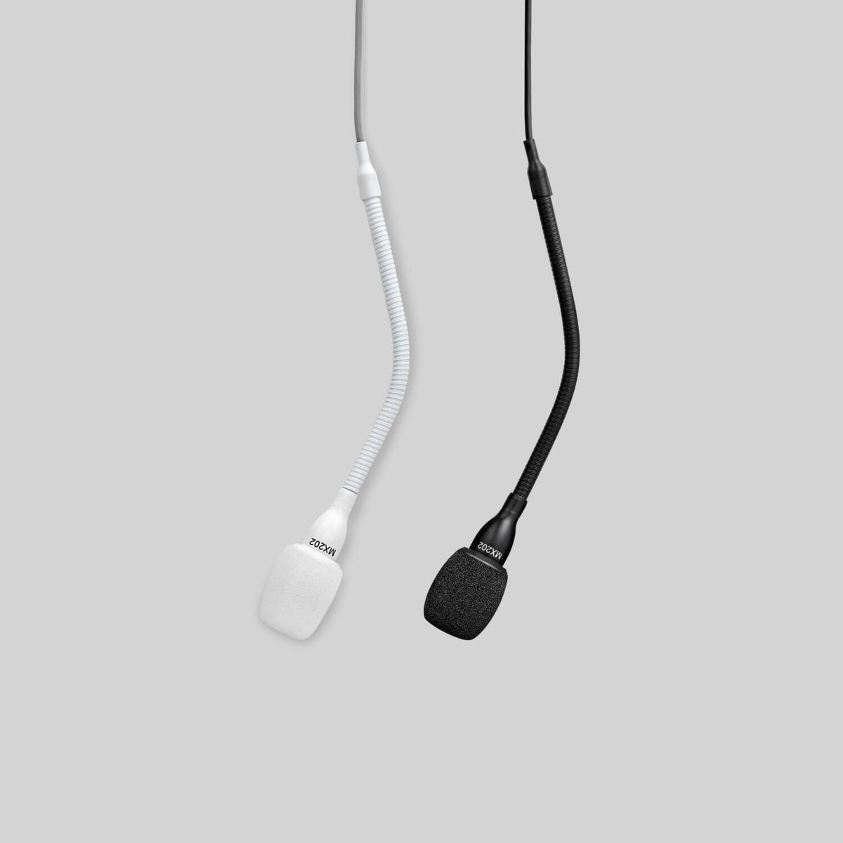 Shure MX202B/N, Microflex Overhead, No Cartridge, Black Mini-Condenser for Overhead Miking, 30 Cable, In-Line Preamp with XLR Microphone Stand Adapter