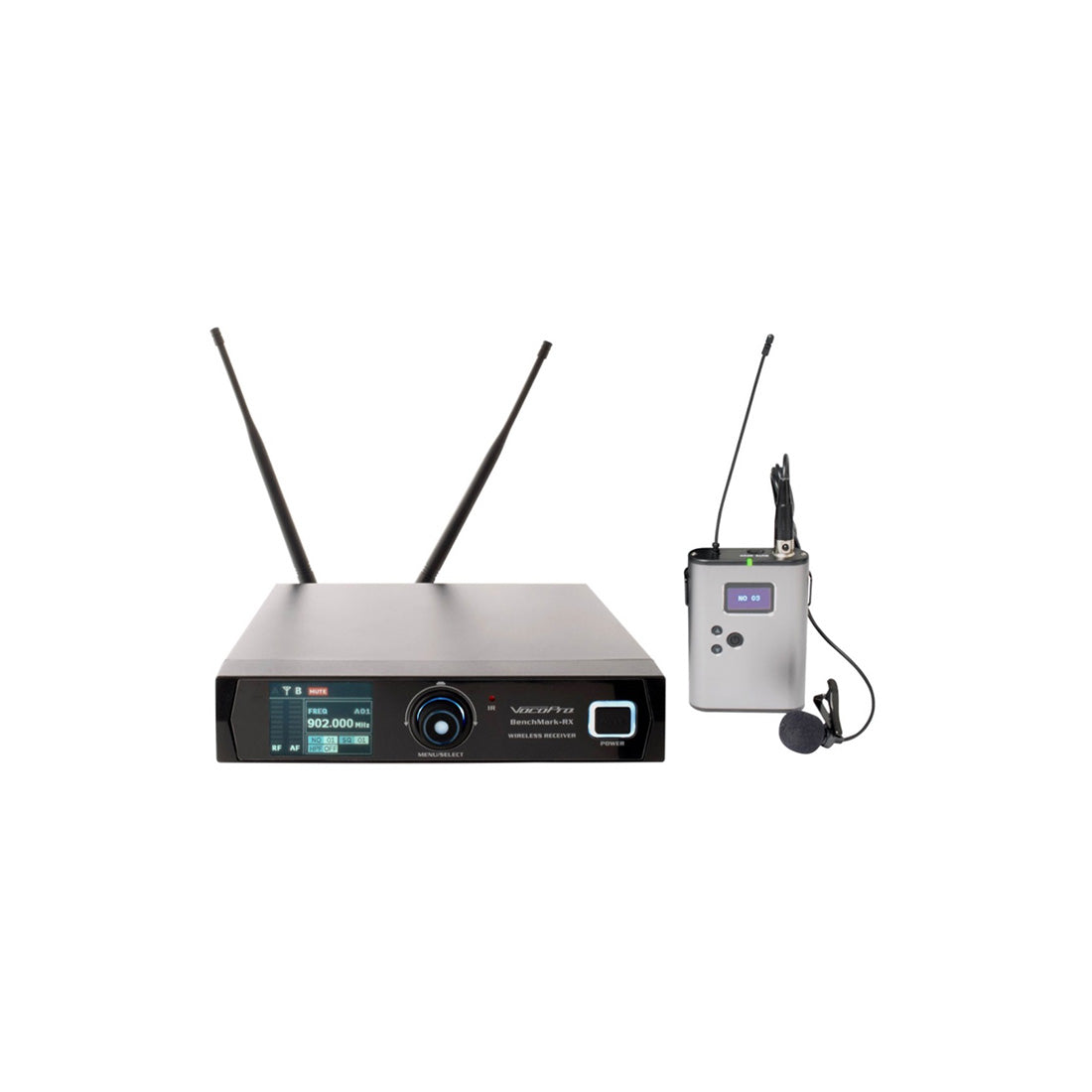 VocoPro Benchmark-LAV - Single user, true diversity PLL wireless bodypack system with lavaliere mic