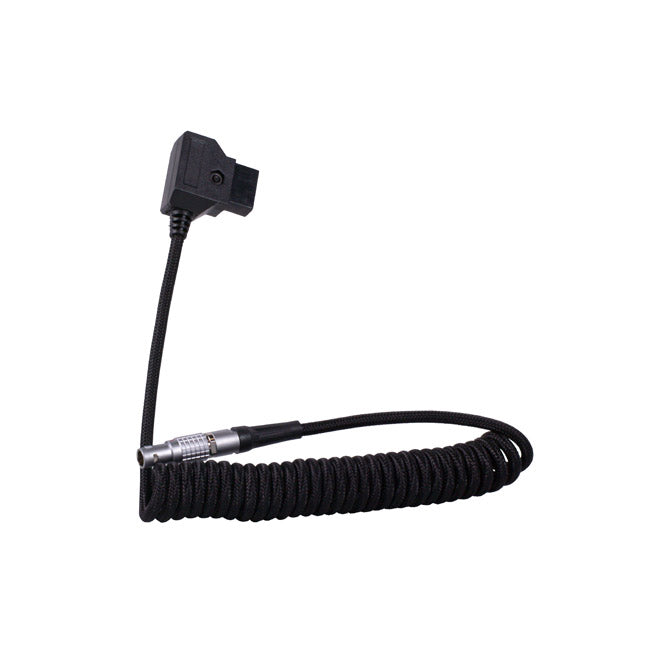 Blackhawk D-TAP to LEMO 2 Pin 0B Male Coiled Power Cable, 12 inch to 24 inch, Power Camera or Device from V-Mount or Gold Mount Battery, Black