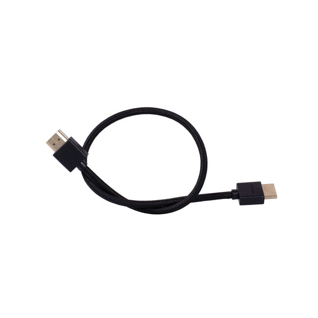Blackhawk HDMI to HDMI Thin Braided Cable, 16 inch, High-Speed HDMI Type-A Male to Male, 4K 60hz and 3D, Nylon Braided, Black