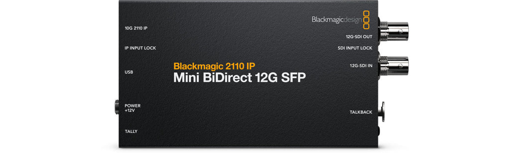Blackmagic 2110 IP Mini BiDirect 12G, Convert broadcast cameras with SDI connections to 2110 IP video systems