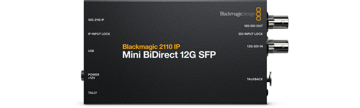 Blackmagic 2110 IP Mini BiDirect 12G, Convert broadcast cameras with SDI connections to 2110 IP video systems
