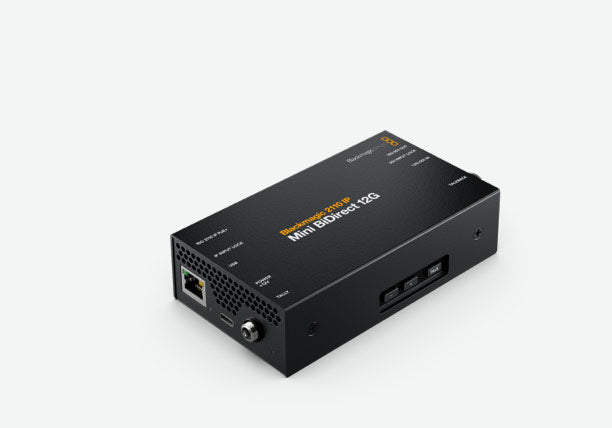 Blackmagic 2110 IP Mini BiDirect 12G, Convert broadcast cameras with SDI connections to 2110 IP video systems