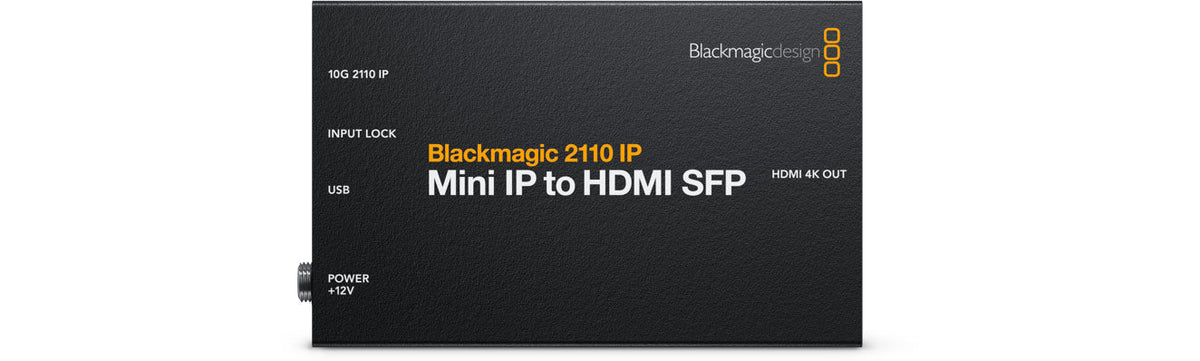 Blackmagic 2110 IP Mini IP to HDMI, Monitor 2110 IP video and audio on any HDMI monitor or TV