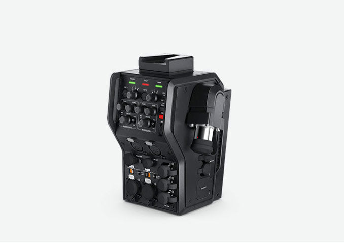 Blackmagic Camera Fiber Converter, Connect URSA Broadcast cameras to live production switchers using SMPTE fiber with all video, control connections and camera power on a single SMPTE fiber cable up to 2 km away!