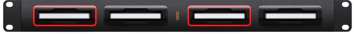 Blackmagic Cloud Store Mini 8TB, High performance rack mount flash storage solution, features 8 TB capacity, RAID 0 flash memory core, 10G Ethernet, 1G Ethernet, USB-C and Blackmagic Cloud sync for distributing files globally