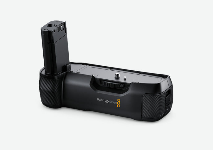 Blackmagic Pocket Camera Battery Grip, Battery extender and hand grip for Blackmagic Pocket Cinema Camera lets you shoot for over 2 hours on a single charge!