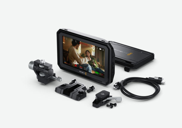 Blackmagic PYXIS Monitor Kit, Get the PYXIS Monitor with mounts! Includes PYXIS high brightness touchscreen monitor with sunshade, custom USB-C cable with locking bolts, PYXIS Monitor Mount and the PYXIS EVF Mount