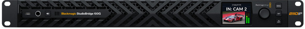 Blackmagic StudioBridge 10G PWR, Bi-directional SMPTE-2110 converter with redundant 100G Ethernet to 8 separate 10G Ethernet connections