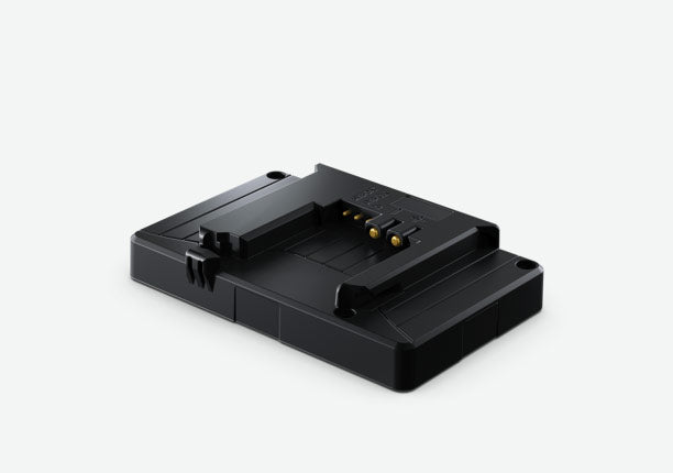 Blackmagic URSA Cine Battery Plate B Mount, B Mount plate for attaching 24V batteries from manufacturers such as Bebob, IDX, Core, Blueshape and more to URSA Cine with additional 2 pin Lemo power ouput
