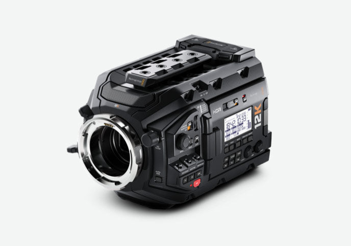 Blackmagic URSA Mini Pro 12K, Featuring a revolutionary 12K Super 35mm 80 megapixel sensor with generation 5 color science and 14 stops of dynamic range, URSA Mini Pro 12K is designed for high end feature film production