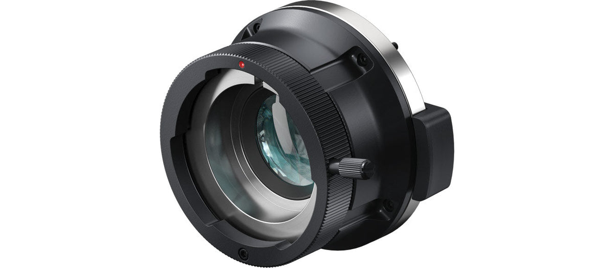 Blackmagic URSA Mini Pro PL Mount, Optional PL lens mount which features contact pins for compatibility with Cooke's i/Technology protocol allowing lens information to be saved as metadata and used in software like DaVinci Resolve