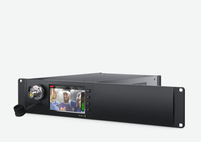 Blackmagic Studio Fiber Rack Kit, Rack mount up to 2 Blackmagic Studio Fiber Converters side by side with this lightweight kit that's perfect for road cases or equipment racks
